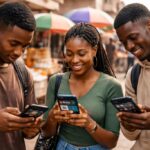 cryptocurrency - youths on their smartphones