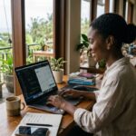 Lady working to earn in foreign currency