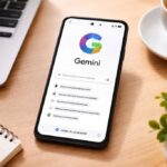 Gemini homepage viewed from a mobile phone