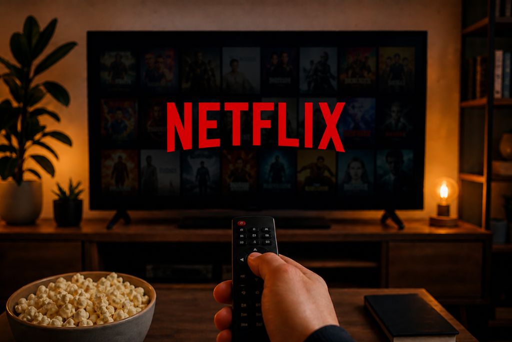 A netflix user watching netflix