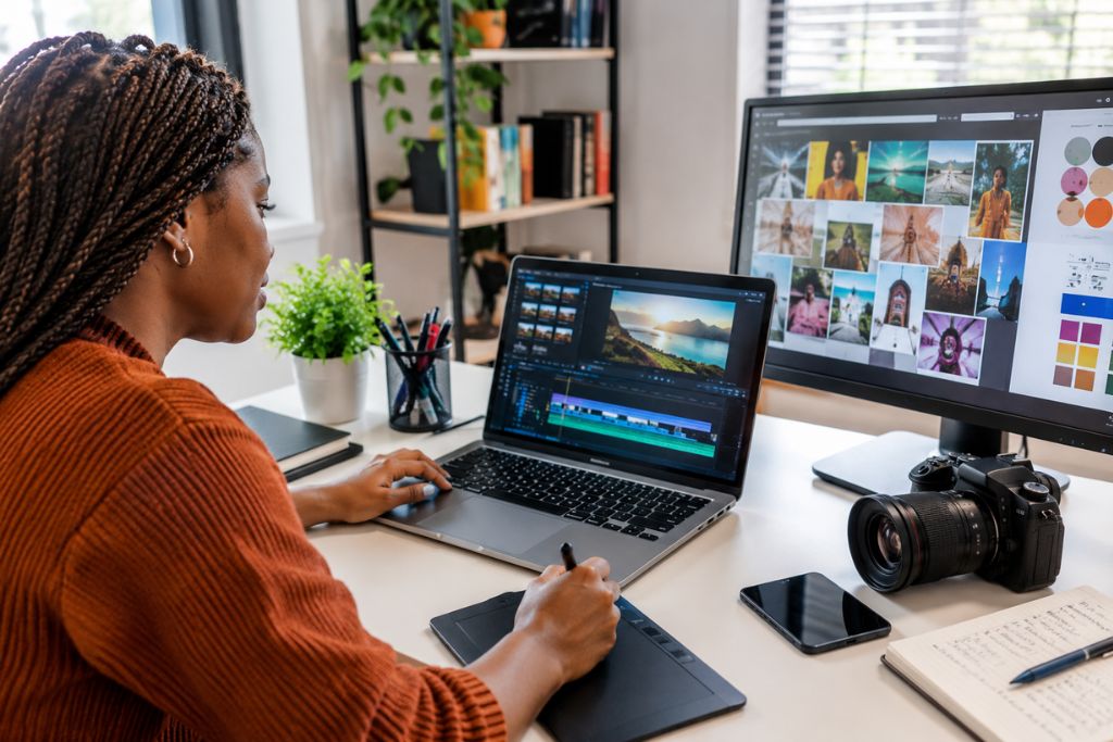 Young lady on visual storytelling