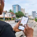 Lady checking local seo
